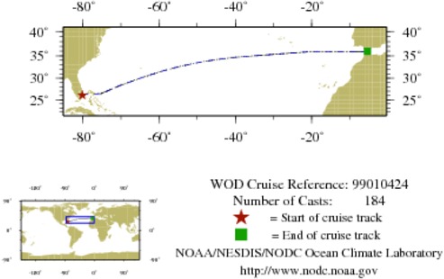 NODC Cruise 99-10424 Information