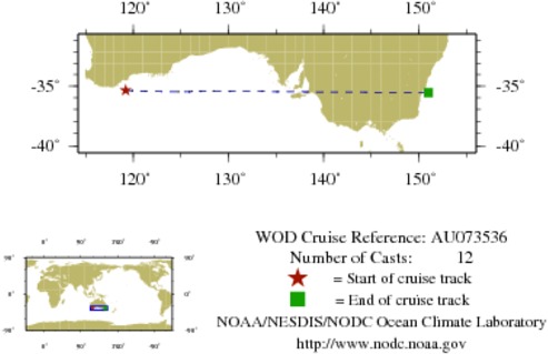 NODC Cruise AU-73536 Information