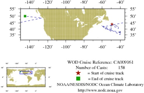 NODC Cruise CA-9161 Information