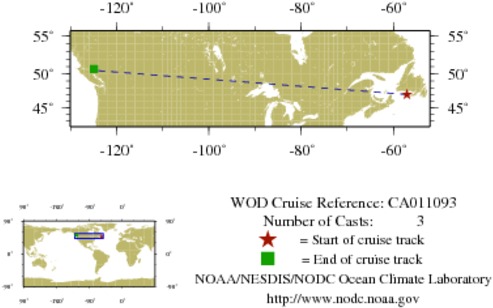 NODC Cruise CA-11093 Information