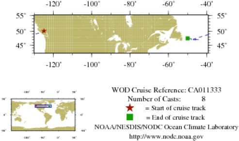NODC Cruise CA-11333 Information