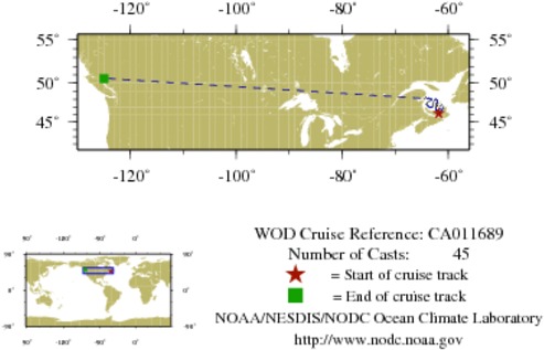NODC Cruise CA-11689 Information