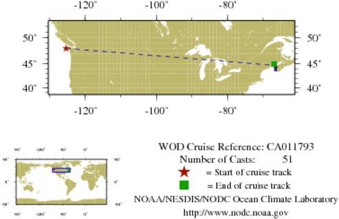 NODC Cruise CA-11793 Information