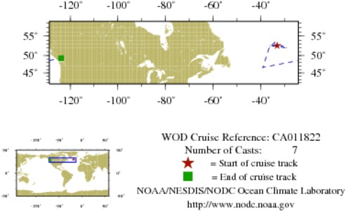 NODC Cruise CA-11822 Information