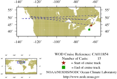 NODC Cruise CA-11854 Information
