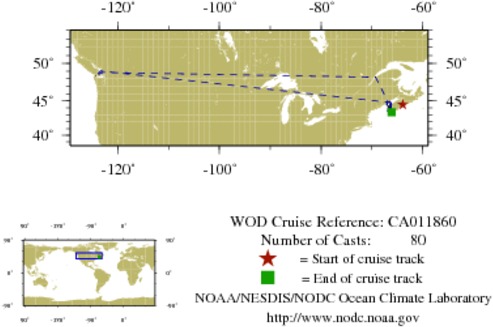 NODC Cruise CA-11860 Information