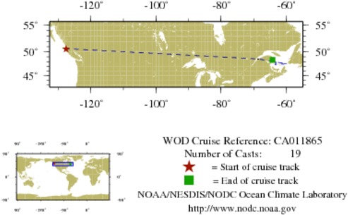 NODC Cruise CA-11865 Information