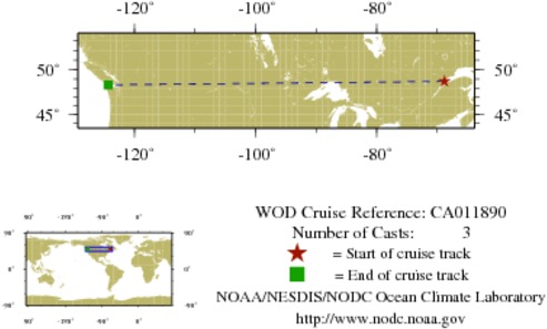 NODC Cruise CA-11890 Information