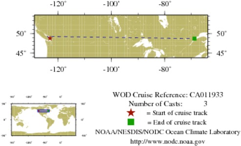 NODC Cruise CA-11933 Information