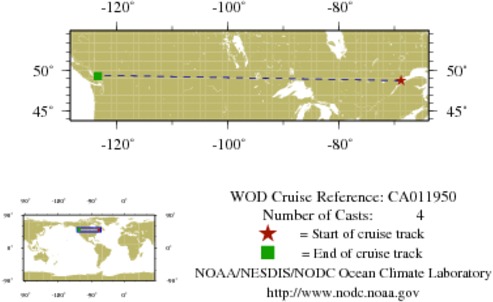 NODC Cruise CA-11950 Information