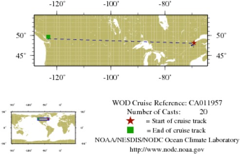 NODC Cruise CA-11957 Information