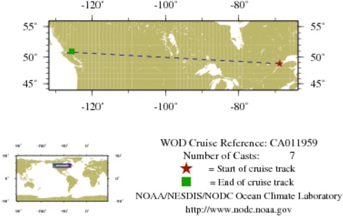 NODC Cruise CA-11959 Information
