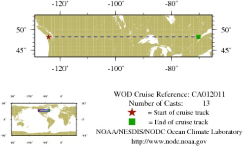 NODC Cruise CA-12011 Information