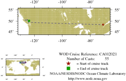 NODC Cruise CA-12021 Information