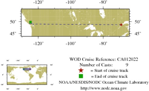 NODC Cruise CA-12022 Information