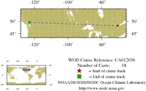NODC Cruise CA-12036 Information