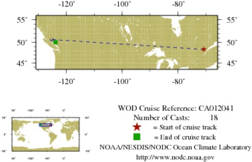 NODC Cruise CA-12041 Information