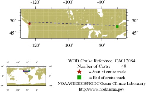 NODC Cruise CA-12084 Information