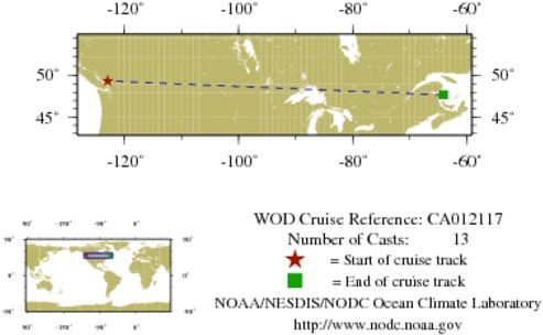 NODC Cruise CA-12117 Information