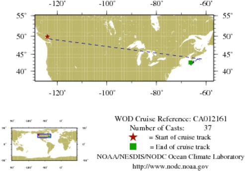 NODC Cruise CA-12161 Information