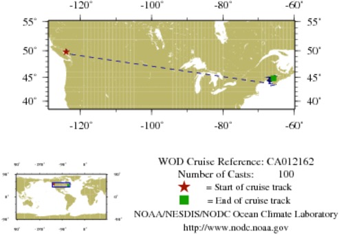 NODC Cruise CA-12162 Information