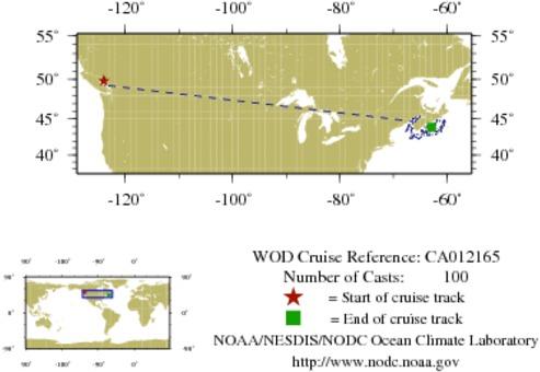 NODC Cruise CA-12165 Information
