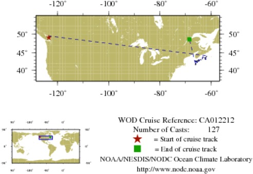 NODC Cruise CA-12212 Information