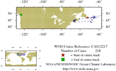 NODC Cruise CA-12217 Information