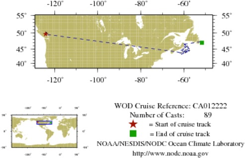 NODC Cruise CA-12222 Information