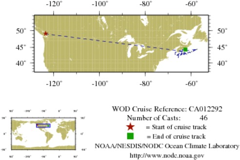NODC Cruise CA-12292 Information