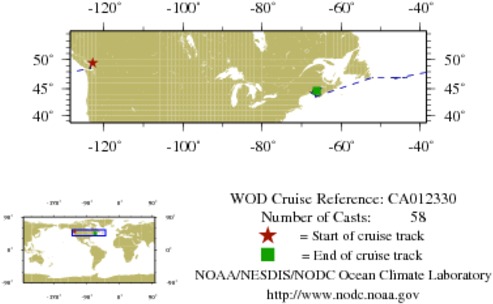 NODC Cruise CA-12330 Information