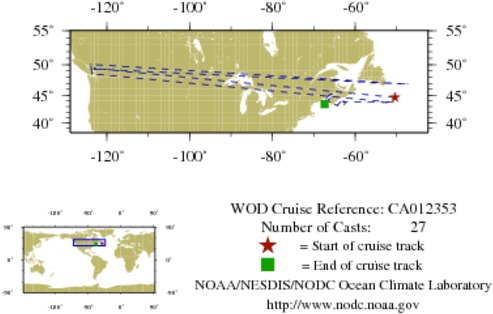 NODC Cruise CA-12353 Information