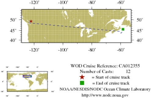 NODC Cruise CA-12355 Information