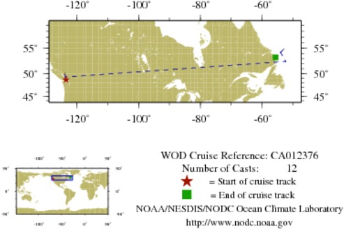 NODC Cruise CA-12376 Information