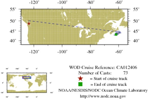 NODC Cruise CA-12406 Information
