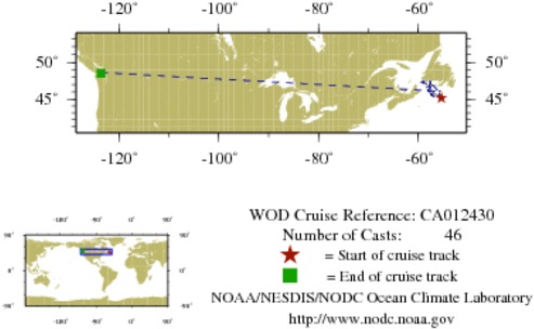 NODC Cruise CA-12430 Information