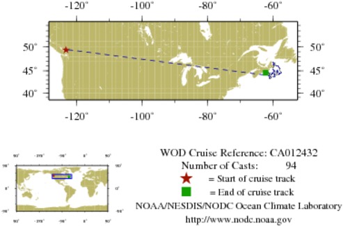 NODC Cruise CA-12432 Information