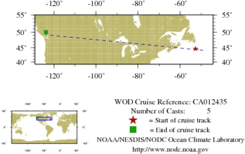 NODC Cruise CA-12435 Information