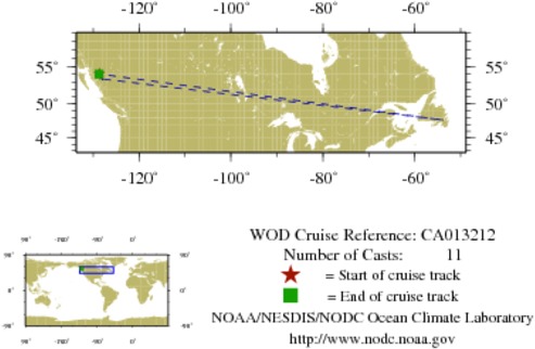 NODC Cruise CA-13212 Information