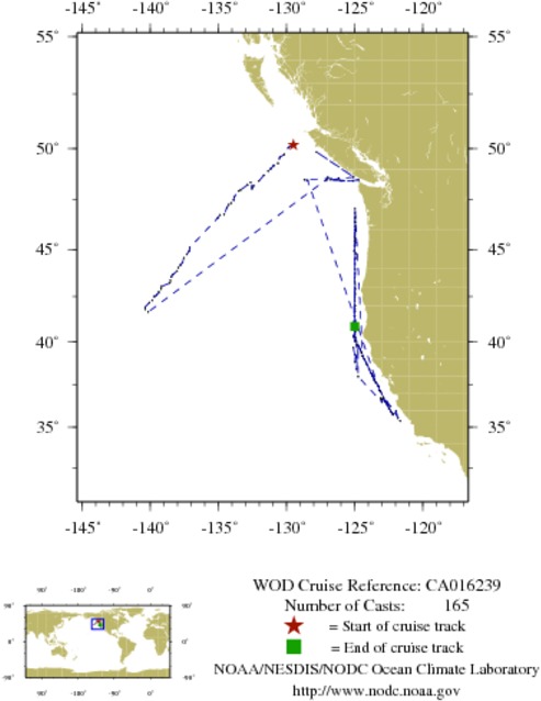 NODC Cruise CA-16239 Information