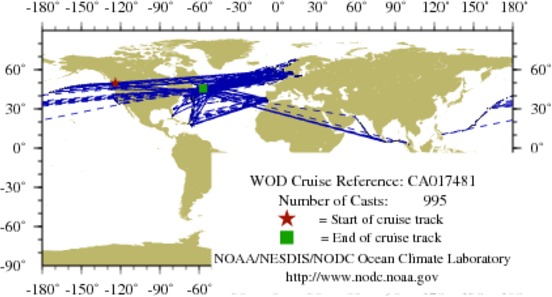 NODC Cruise CA-17481 Information