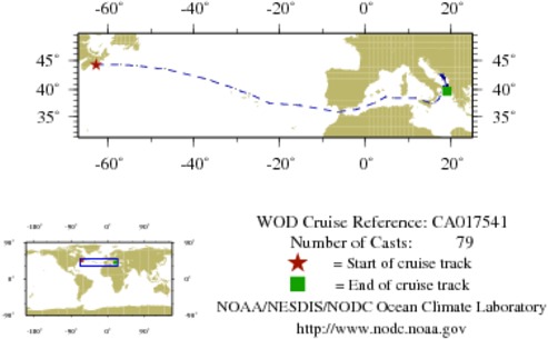 NODC Cruise CA-17541 Information