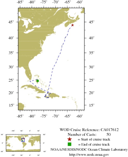 NODC Cruise CA-17612 Information