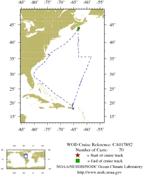 NODC Cruise CA-17892 Information