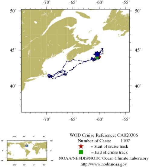 NODC Cruise CA-20306 Information