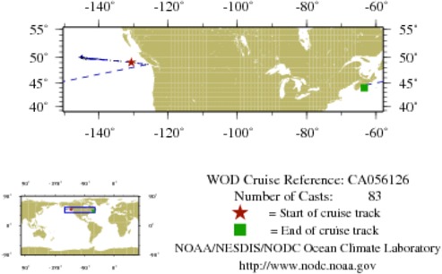 NODC Cruise CA-56126 Information
