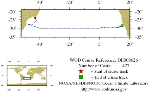 NODC Cruise DE-9626 Information