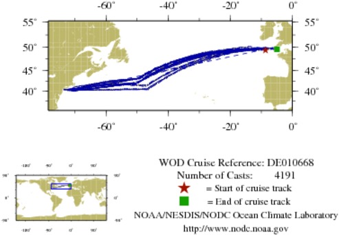 NODC Cruise DE-10668 Information