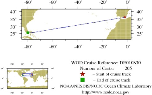 NODC Cruise DE-10830 Information