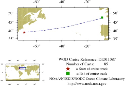 NODC Cruise DE-11087 Information